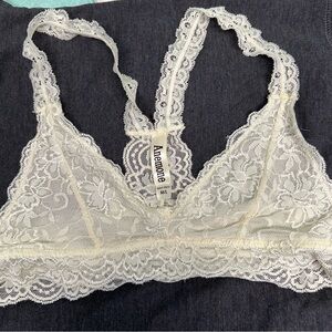 Anemone Cream Lace Racerback Bralette